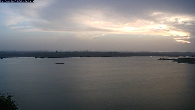 Lake Travis webcam, June 29, 2015 7:35 PM CT