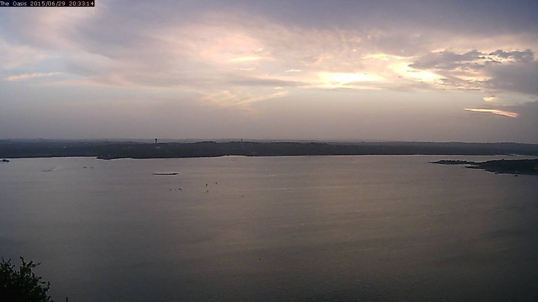 Lake Travis webcam, June 29, 2015 7:40 PM CT