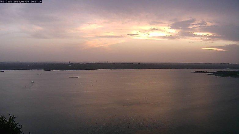 Lake Travis webcam, June 29, 2015 7:45 PM CT