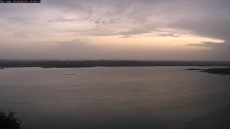 Lake Travis webcam, June 29, 2015 7:50 PM CT