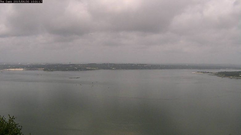 Lake Travis webcam, June 30, 2015 9:10 AM CT