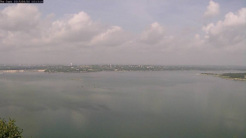 Lake Travis webcam, June 30, 2015 9:20 AM CT