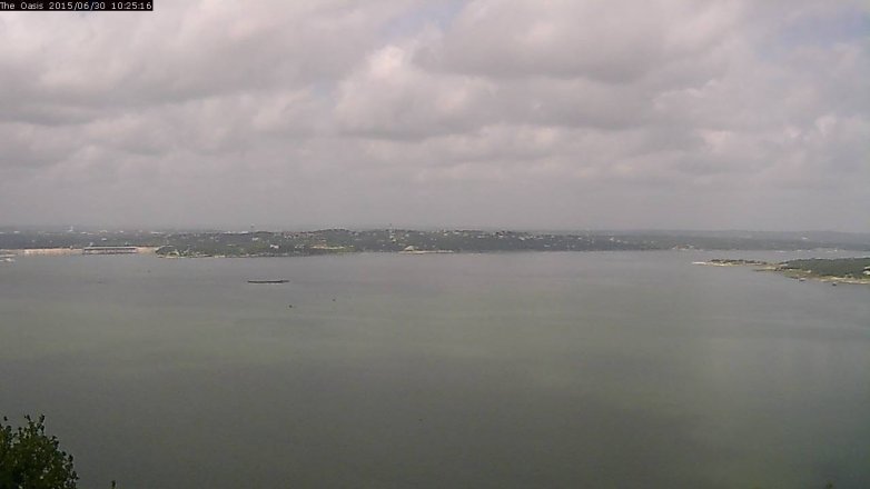 Lake Travis webcam, June 30, 2015 9:30 AM CT