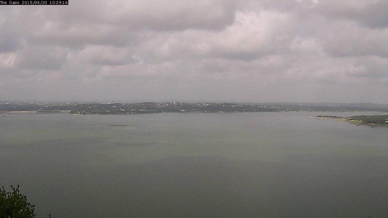 Lake Travis webcam, June 30, 2015 9:35 AM CT