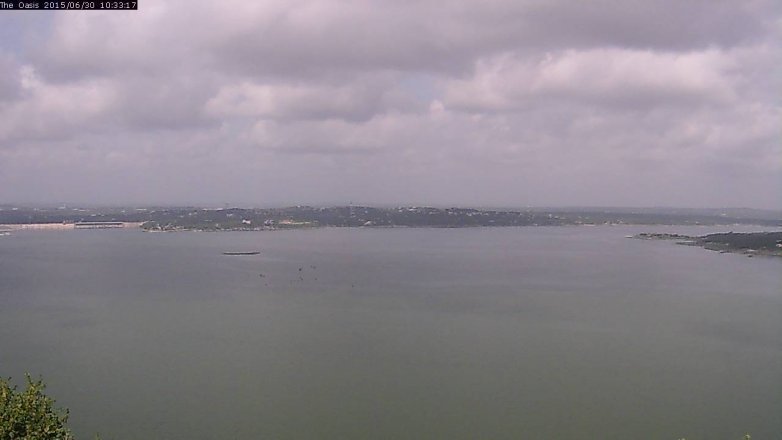 Lake Travis webcam, June 30, 2015 9:40 AM CT