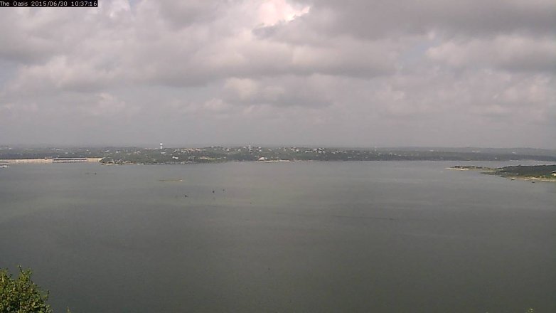 Lake Travis webcam, June 30, 2015 9:45 AM CT