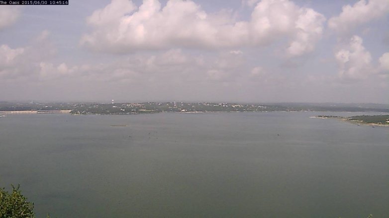 Lake Travis webcam, June 30, 2015 9:50 AM CT