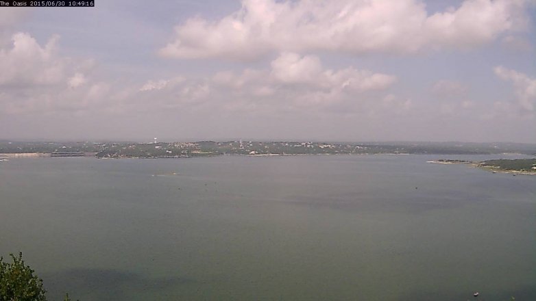 Lake Travis webcam, June 30, 2015 9:55 AM CT