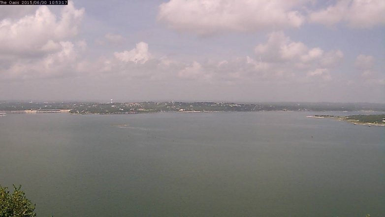 Lake Travis webcam, June 30, 2015 10:00 AM CT