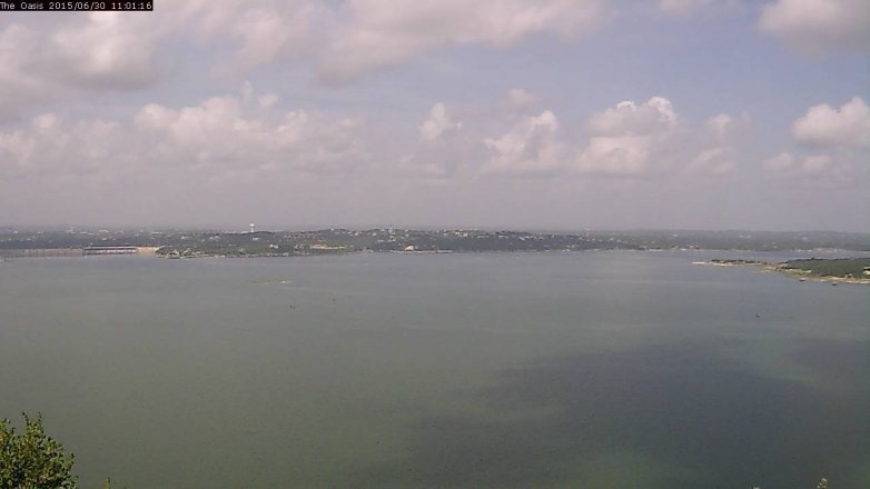 Lake Travis webcam, June 30, 2015 10:05 AM CT