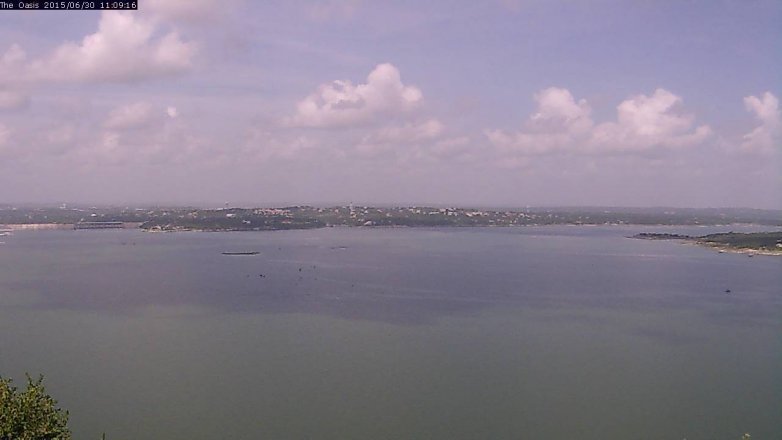 Lake Travis webcam, June 30, 2015 10:15 AM CT