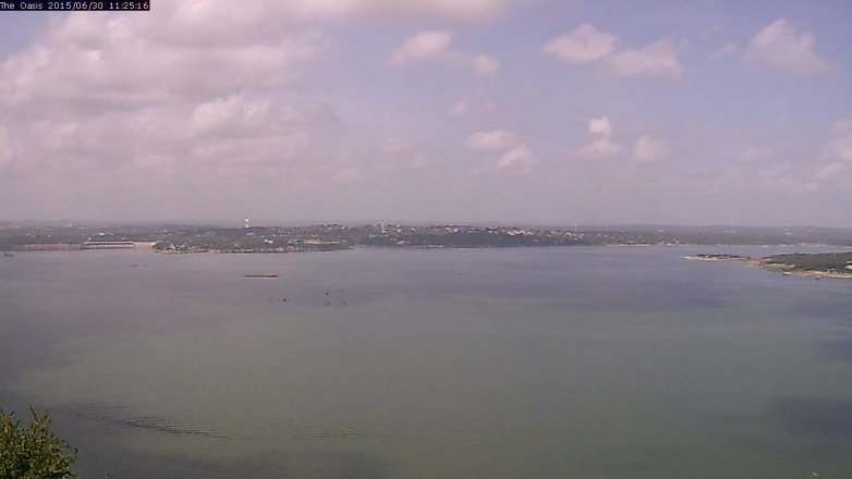 Lake Travis webcam, June 30, 2015 10:30 AM CT