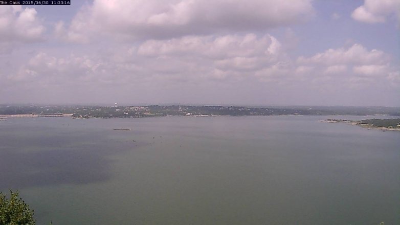 Lake Travis webcam, June 30, 2015 10:40 AM CT