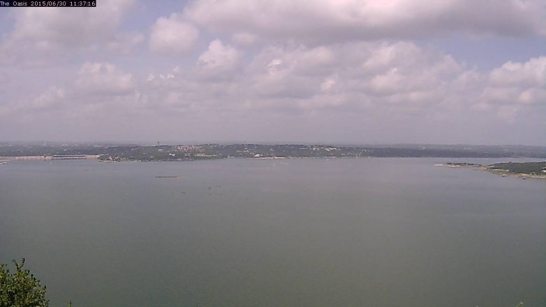 Lake Travis webcam, June 30, 2015 10:45 AM CT