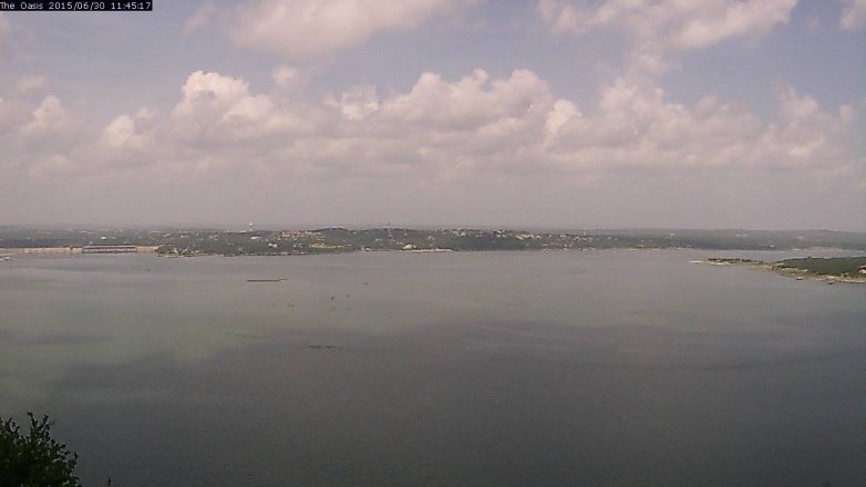 Lake Travis webcam, June 30, 2015 10:50 AM CT