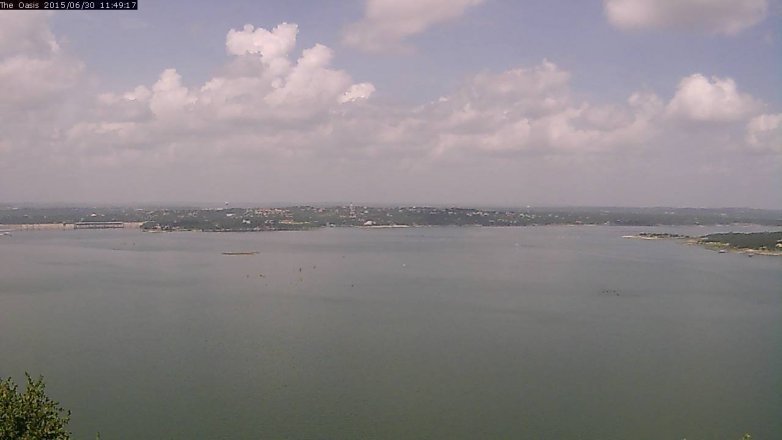 Lake Travis webcam, June 30, 2015 10:55 AM CT