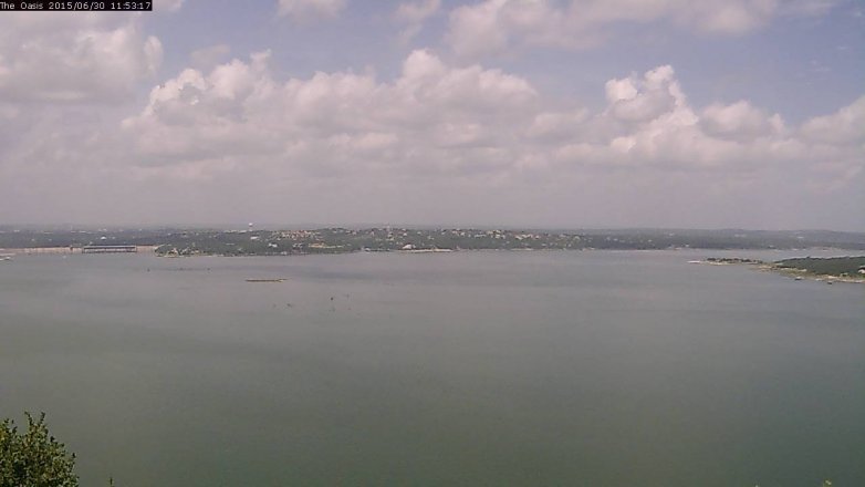 Lake Travis webcam, June 30, 2015 11:00 AM CT