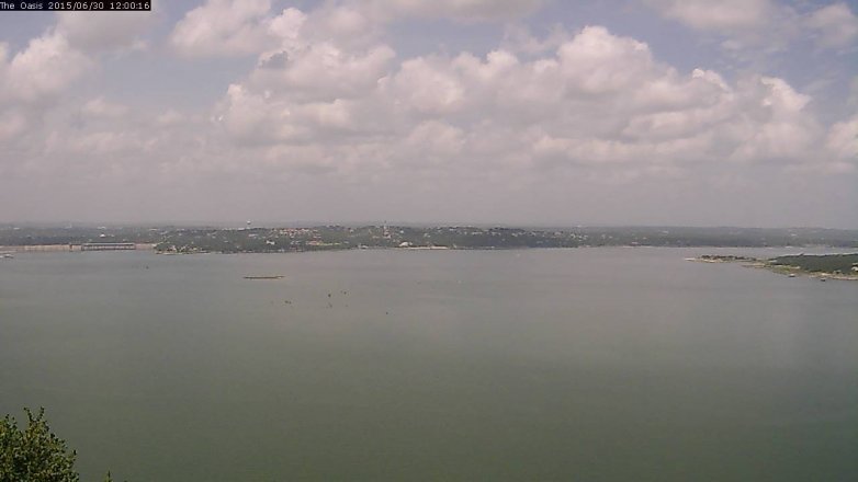 Lake Travis webcam, June 30, 2015 11:10 AM CT