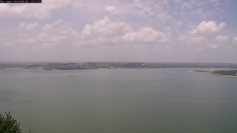 Lake Travis webcam, June 30, 2015 11:25 AM CT