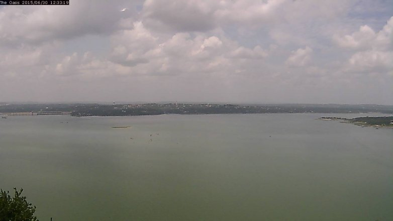 Lake Travis webcam, June 30, 2015 11:40 AM CT