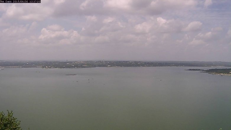 Lake Travis webcam, June 30, 2015 11:45 AM CT