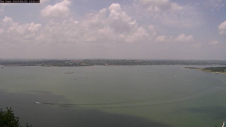 Lake Travis webcam, June 30, 2015 12:10 PM CT