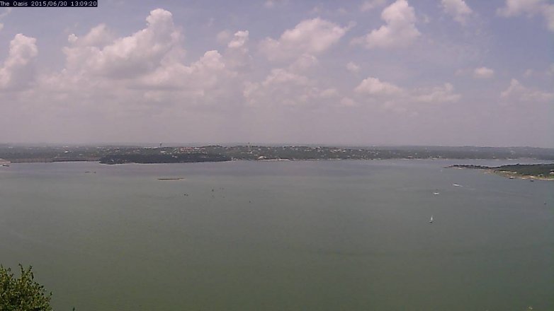 Lake Travis webcam, June 30, 2015 12:15 PM CT