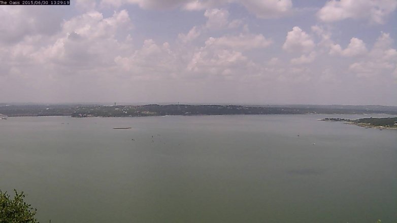Lake Travis webcam, June 30, 2015 12:35 PM CT