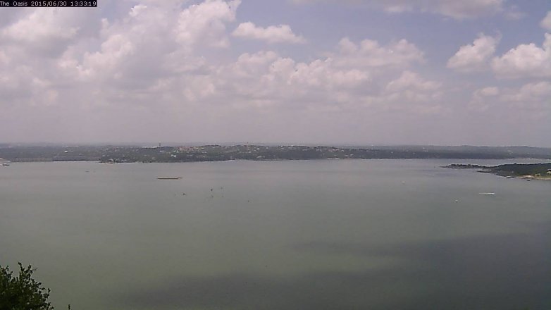 Lake Travis webcam, June 30, 2015 12:40 PM CT