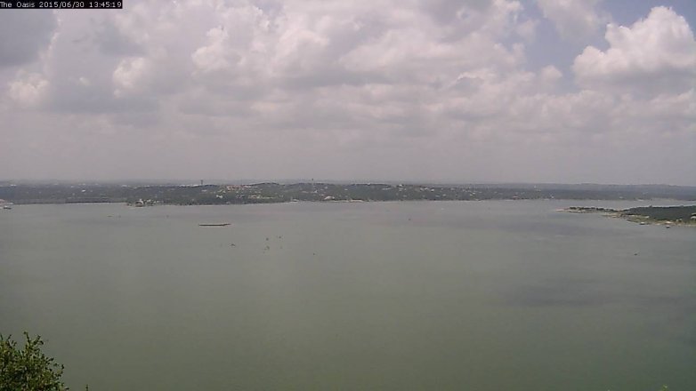 Lake Travis webcam, June 30, 2015 12:50 PM CT