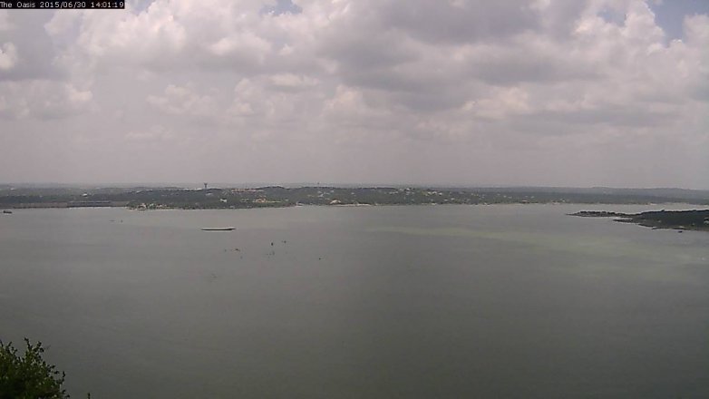 Lake Travis webcam, June 30, 2015 1:05 PM CT