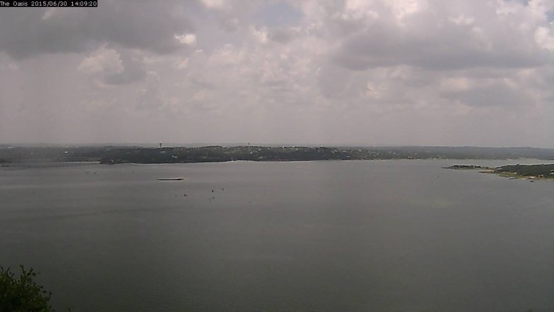 Lake Travis webcam, June 30, 2015 1:15 PM CT