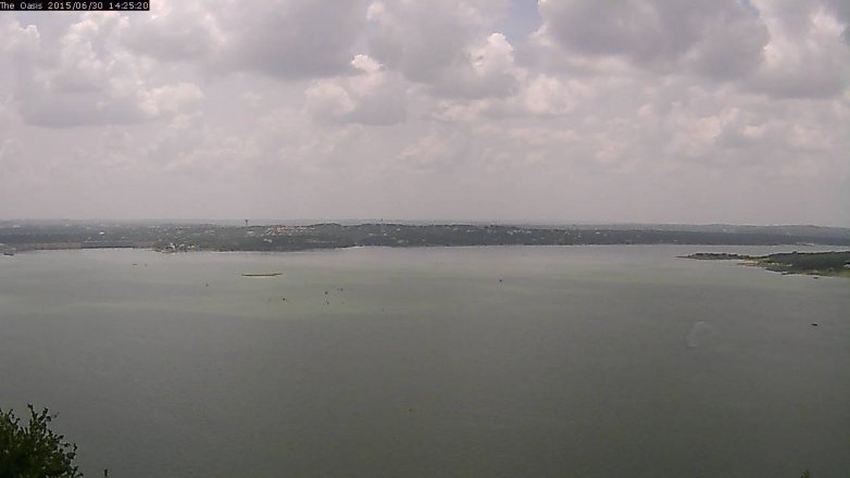 Lake Travis webcam, June 30, 2015 1:30 PM CT