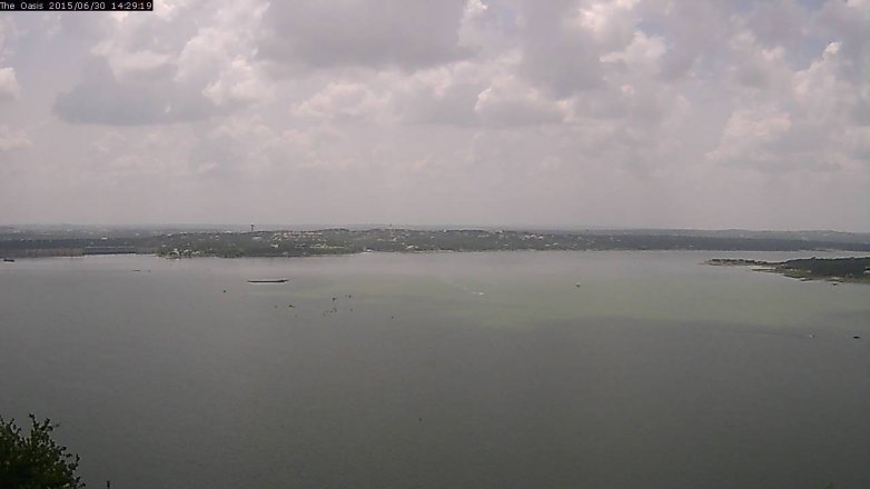 Lake Travis webcam, June 30, 2015 1:35 PM CT