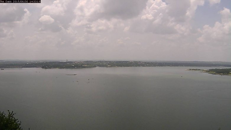 Lake Travis webcam, June 30, 2015 1:40 PM CT