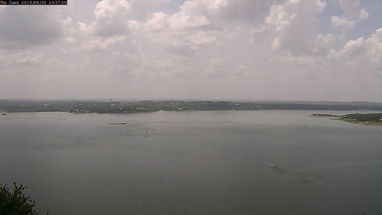 Lake Travis webcam, June 30, 2015 1:45 PM CT