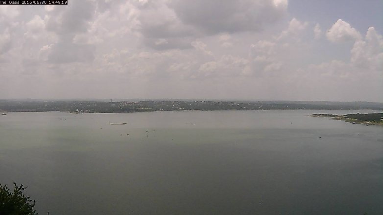 Lake Travis webcam, June 30, 2015 1:55 PM CT