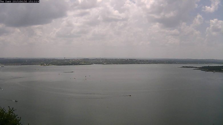 Lake Travis webcam, June 30, 2015 2:20 PM CT
