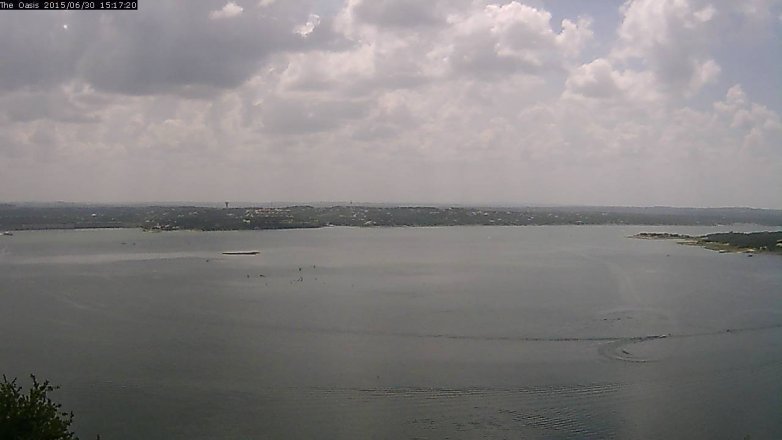 Lake Travis webcam, June 30, 2015 2:25 PM CT