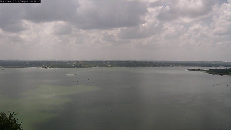 Lake Travis webcam, June 30, 2015 2:35 PM CT