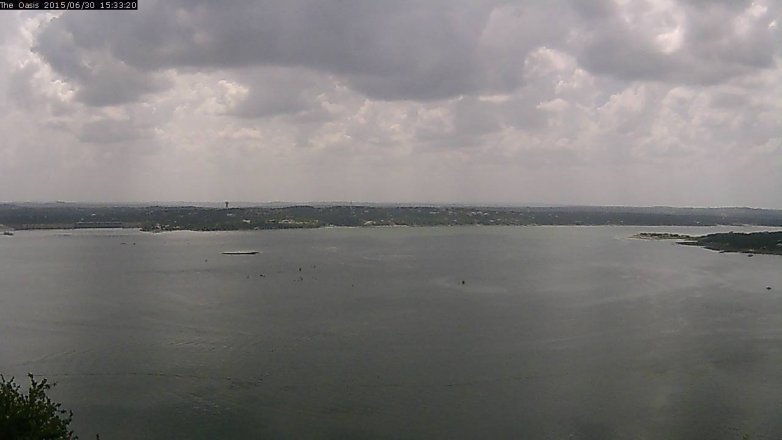 Lake Travis webcam, June 30, 2015 2:40 PM CT