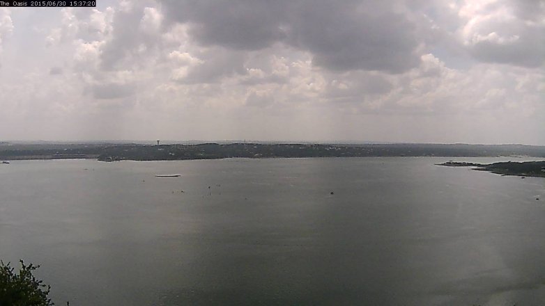 Lake Travis webcam, June 30, 2015 2:45 PM CT