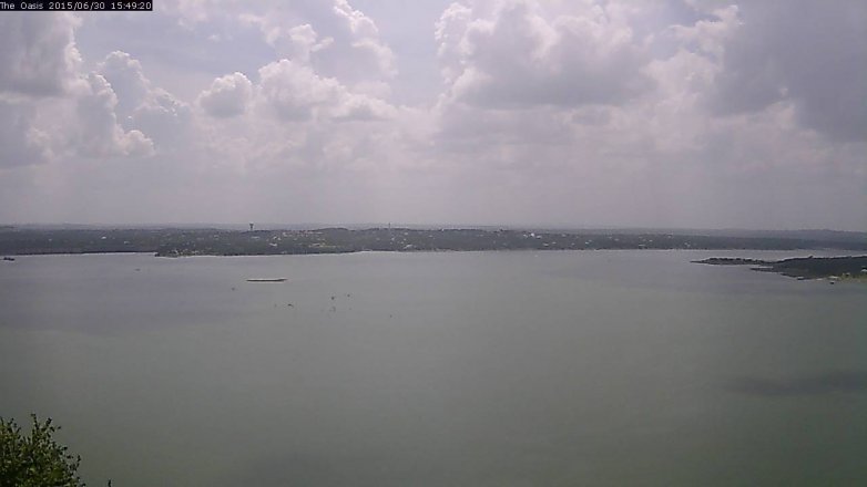 Lake Travis webcam, June 30, 2015 2:55 PM CT