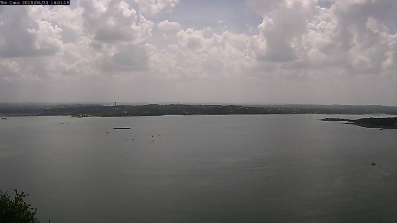 Lake Travis webcam, June 30, 2015 3:05 PM CT