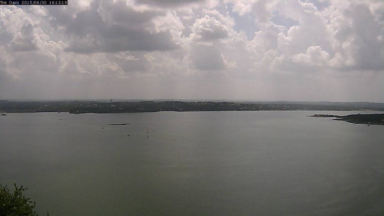 Lake Travis webcam, June 30, 2015 3:20 PM CT
