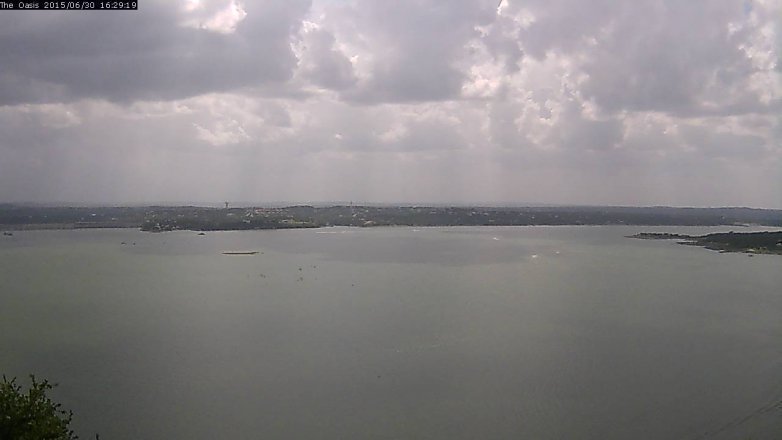 Lake Travis webcam, June 30, 2015 3:35 PM CT