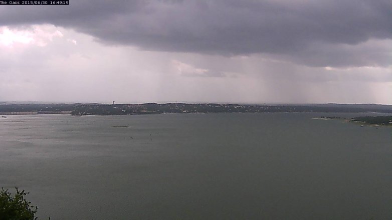 Lake Travis webcam, June 30, 2015 3:55 PM CT