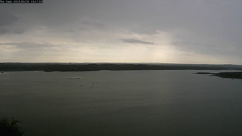 Lake Travis webcam, June 30, 2015 5:25 PM CT