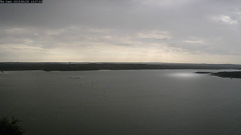 Lake Travis webcam, June 30, 2015 5:45 PM CT