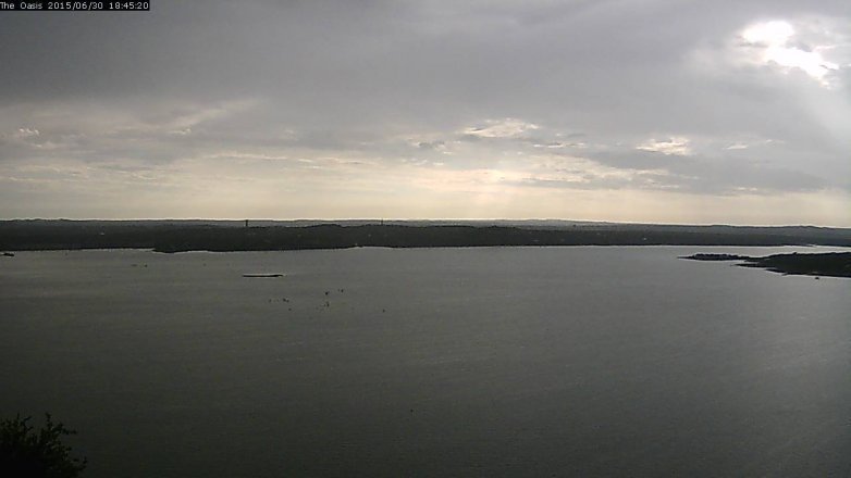 Lake Travis webcam, June 30, 2015 5:50 PM CT
